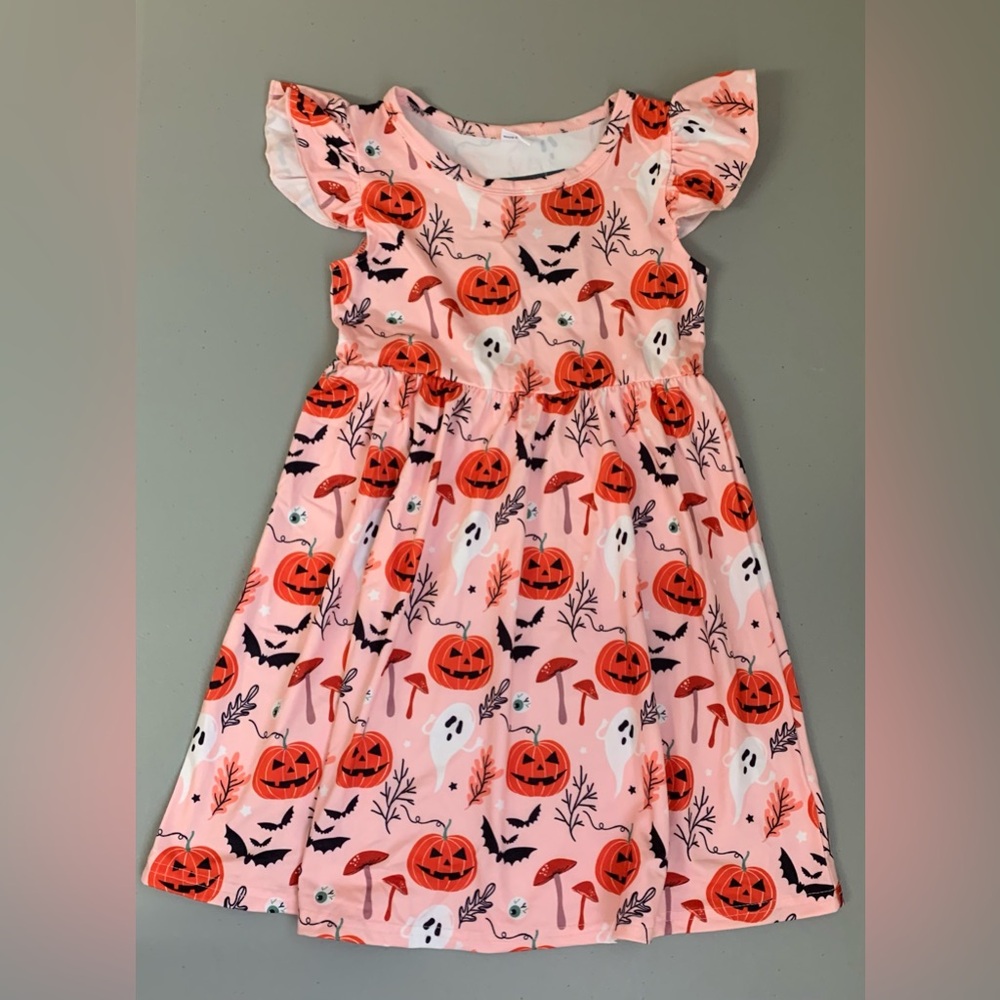 Charming Pink Pumpkin Kids Dress